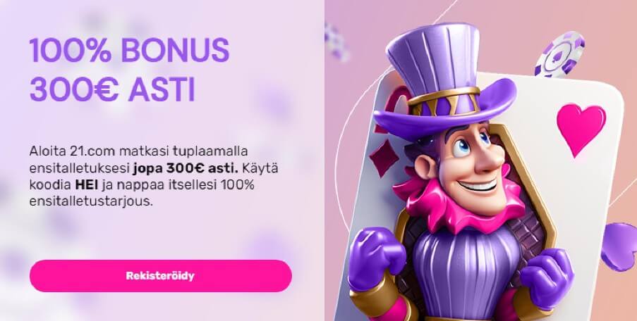 21.com Casino bonus