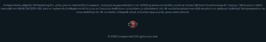 Campeonbet Casino lisenssi