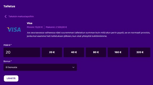 Kasinotalletus luottokortilla 2
