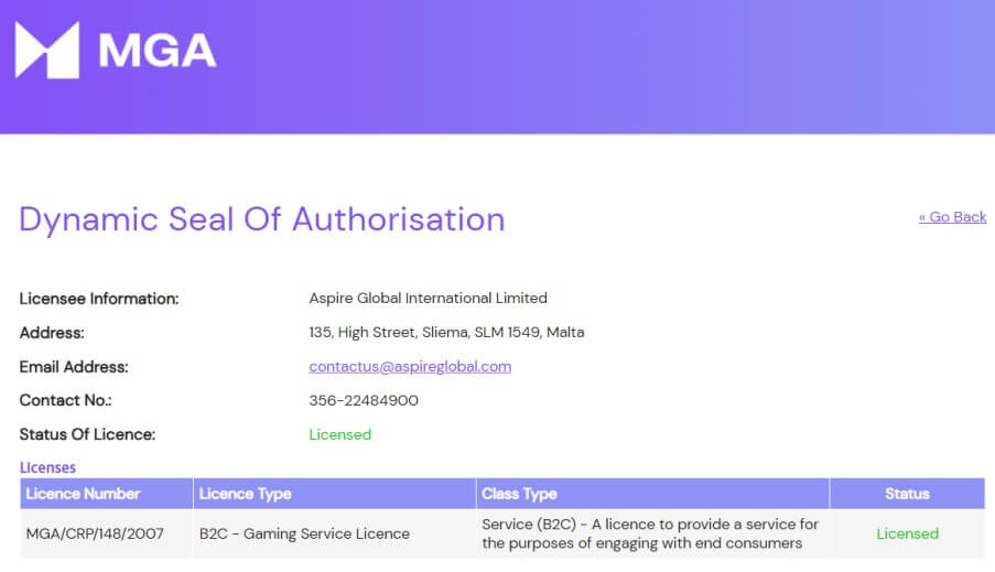 Lucky Hit Casino lisenssi