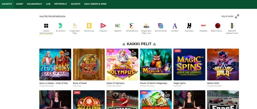 Mason Slots Casino pelit