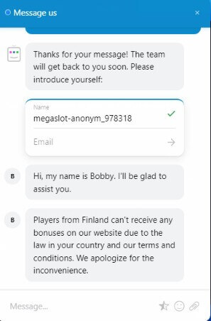 Megaslot Casino asiakaspalvelusta