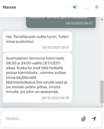 Playzee Casino asiakaspalvelusta