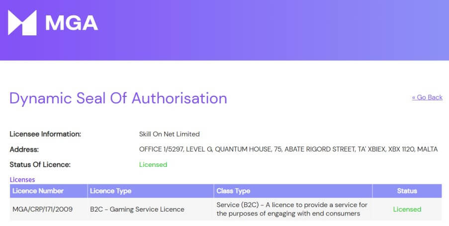 Royal Bet Casino lisenssi