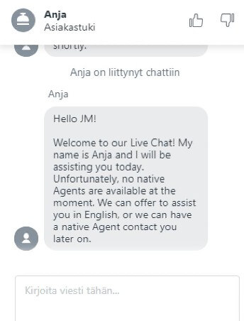 TurboVegas Casinon asiakaspalvelusta