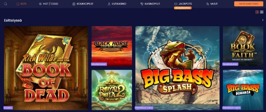 VegasWinner Casino pelit