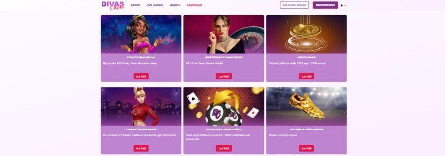 Divas Luck Casino muut tarjoukset
