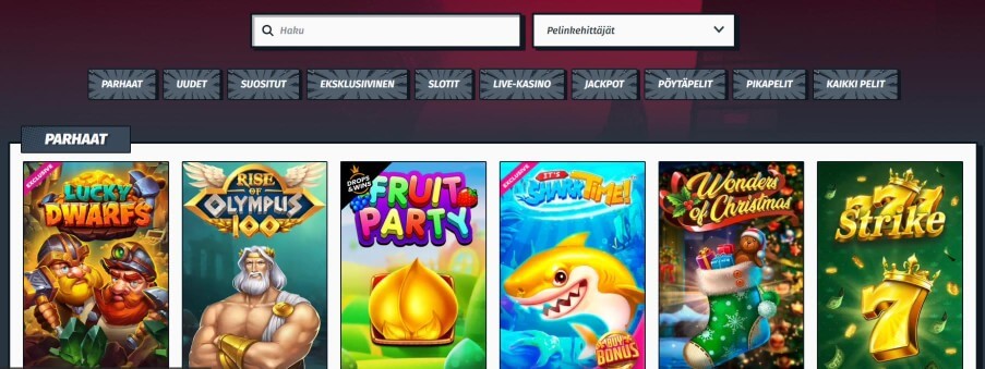 LuckyElektra Casino pelit