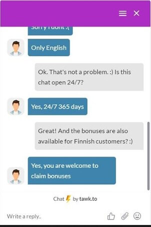 Playouwin Casino asiakaspalvelusta