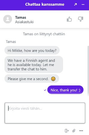 Space Casino asiakaspalvelusta