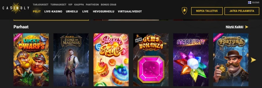 Casinoly Casino pelit