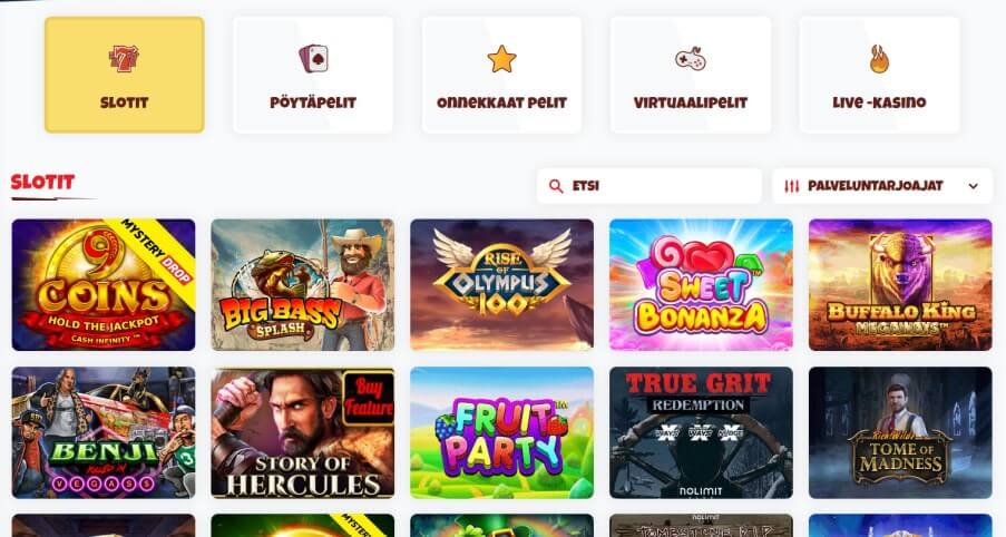 SupaCasi Casino pelit