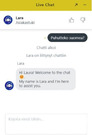 Amok Casino asiakaspalvelusta