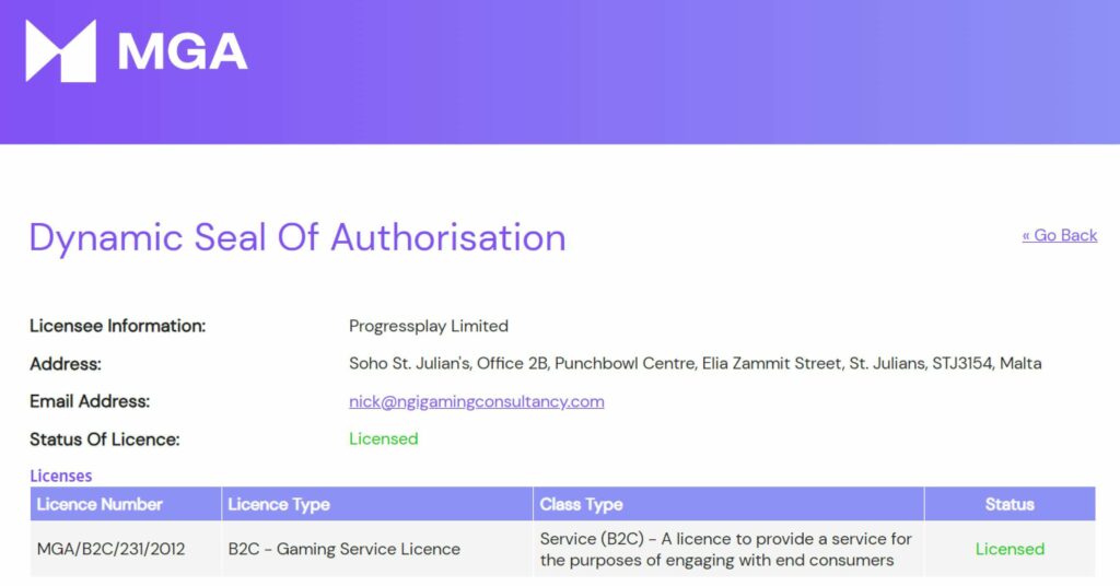 BetStorm Casino lisenssi