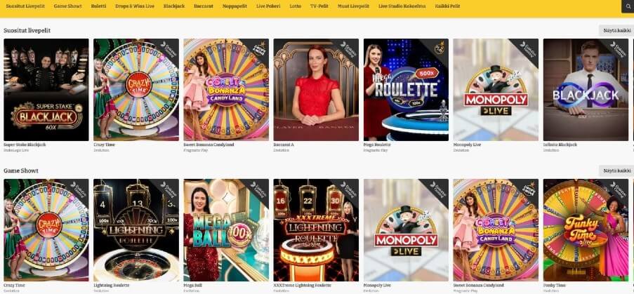 Lucky Spins Live Casino