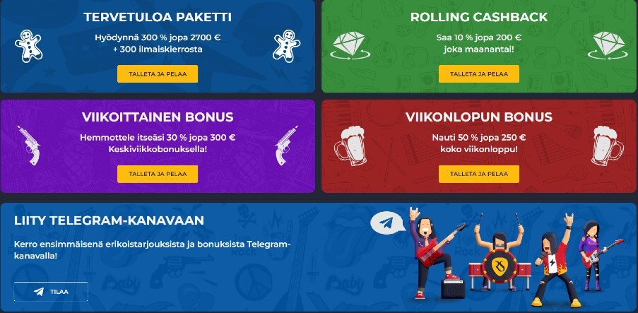Rolling Slots Casino kampanjat