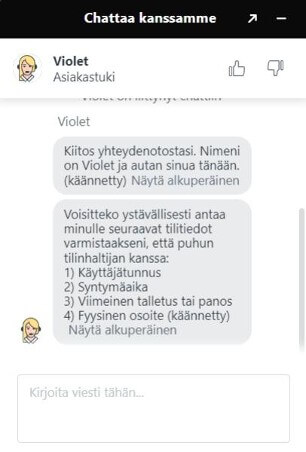 PalmSlots Casino asiakaspalvelusta