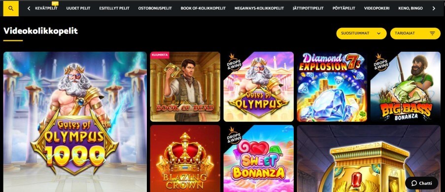 PalmSlots Casino pelit