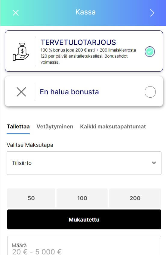 Norppa Casino Näin lunastat bonuksen