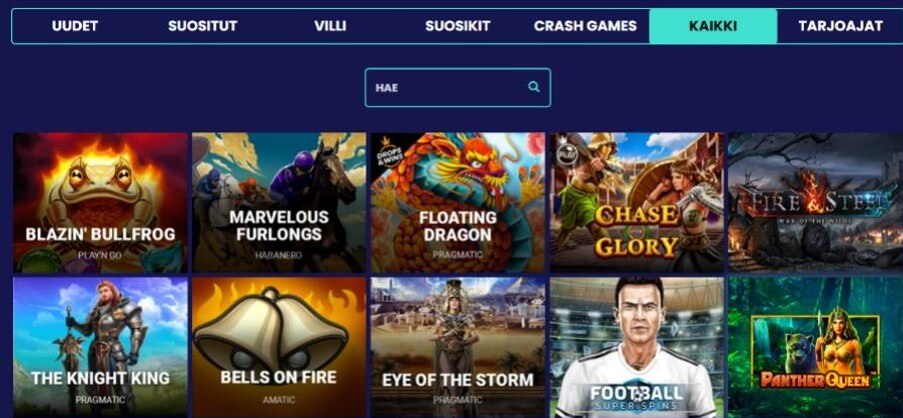 Tournaverse Casino pelit