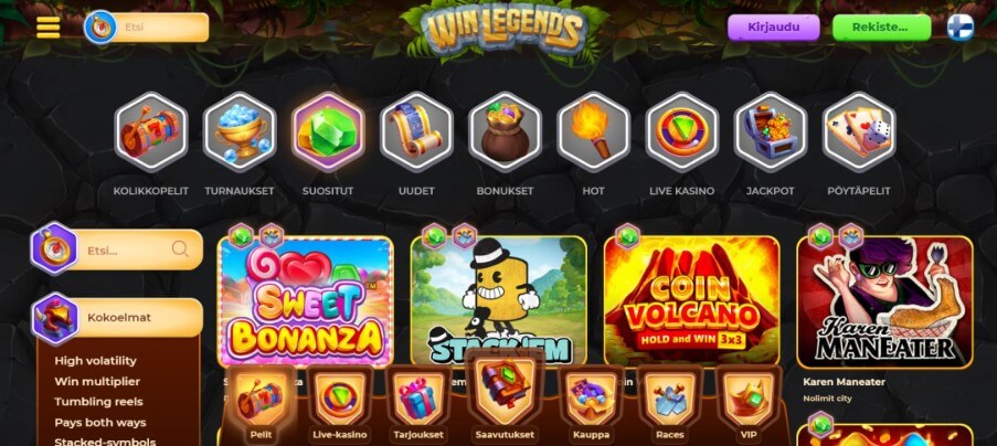 WinLegends Casino pelit