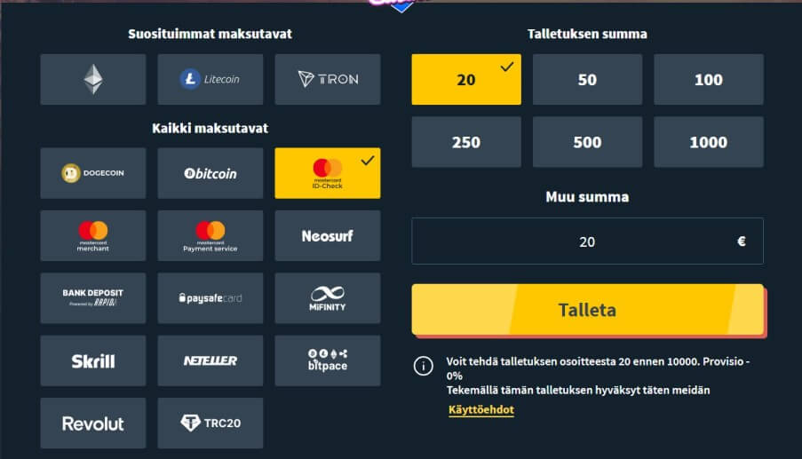 Snatch Casino Näin lunastat bonuksen