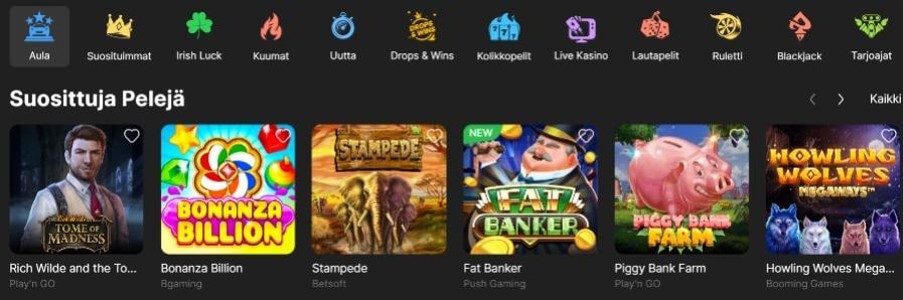 Need for Spin Casino pelit