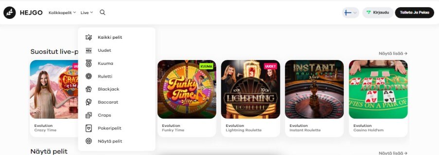 Hejgo Live Casino
