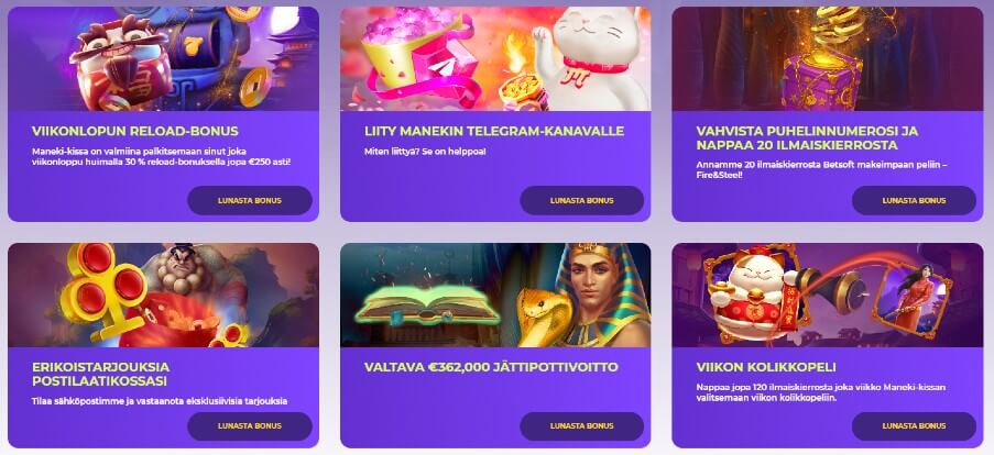 Maneki Casino kampanjat