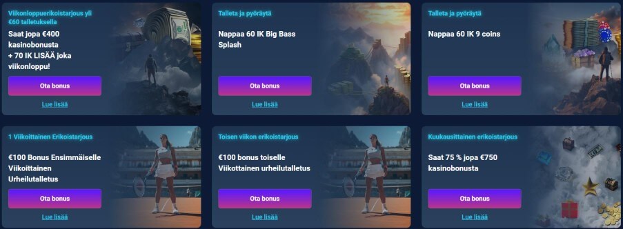 Wintopia Casino kampanjat