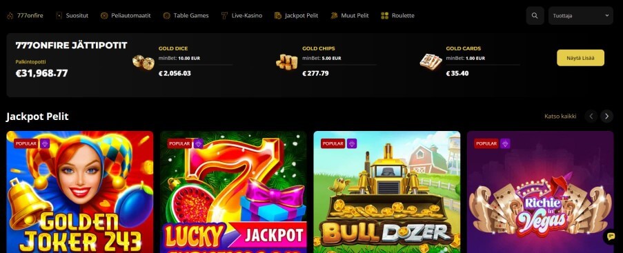 777Onfire Casino pelit