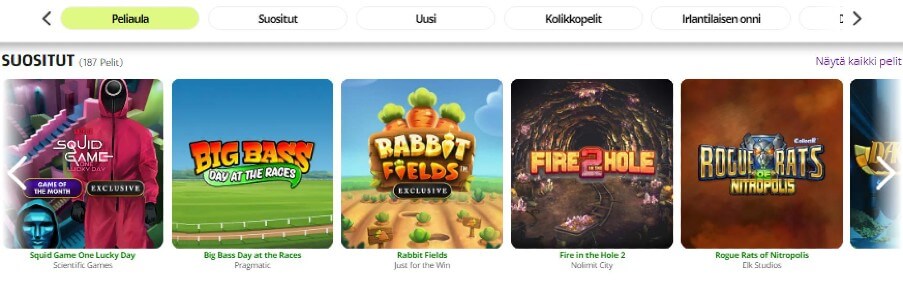 Casilime Casino pelit