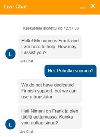 Jet10 Casino asiakaspalvelusta