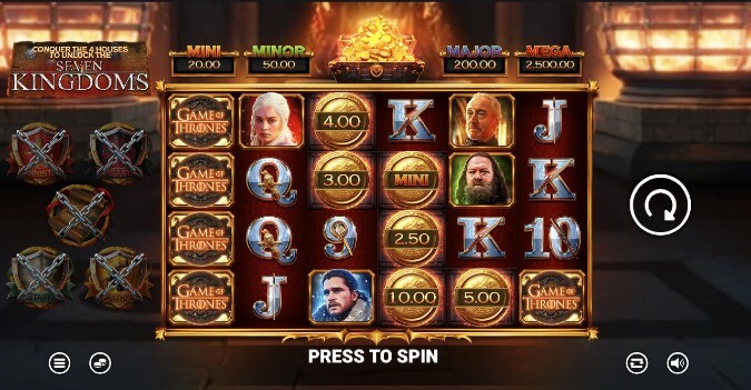 Game of Thrones pelinäkymä