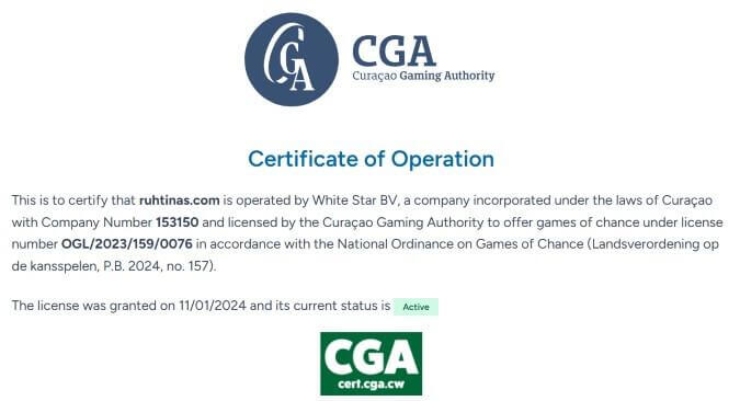 Ruhtinas Casino lisenssi