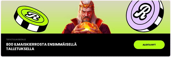 Rullat Casinon tervetuliaiskierrokset