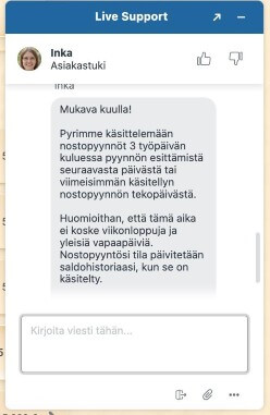 Vegasino Casinon asiakaspalvelu