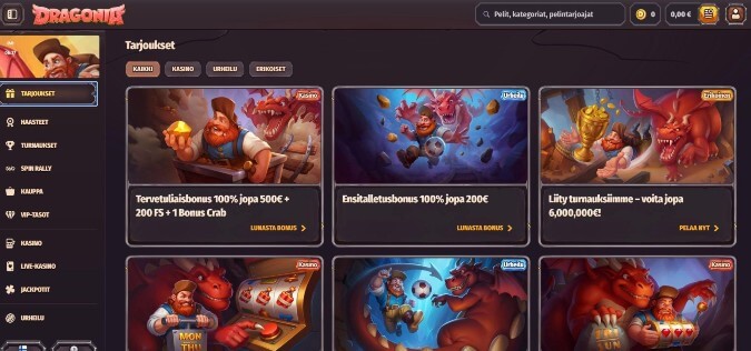Dragonia Casino kampanjat