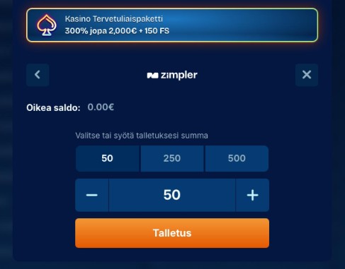 Dudespin Casino talletus