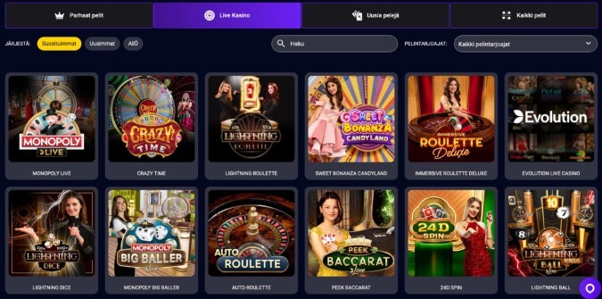 Trybet Casinon livekasino