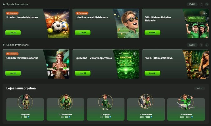 WeltBet Casino kampanjat