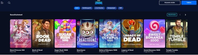 SuperOnni Casinon kasinopelit