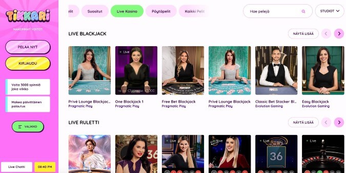 Tikkari live casino