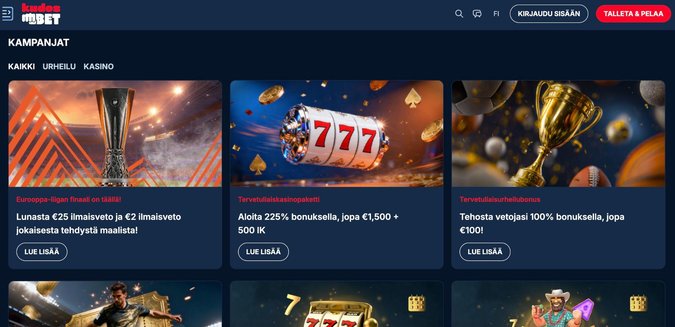 Kudosbet Casino kampanjat
