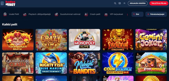 Kudosbet Casino pelit