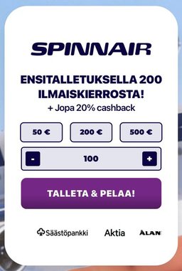 Spinnair Casino talletus