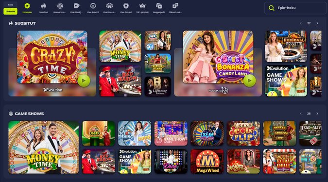 Epicbet livekasino