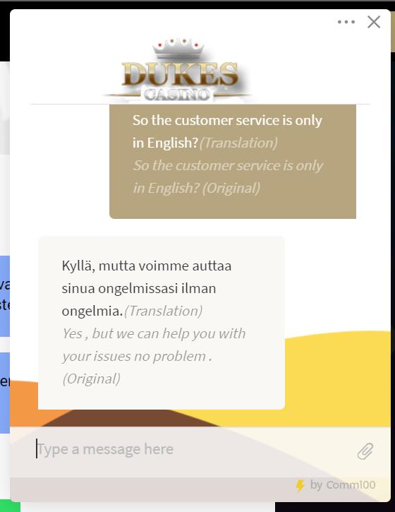 Dukes Casino Support