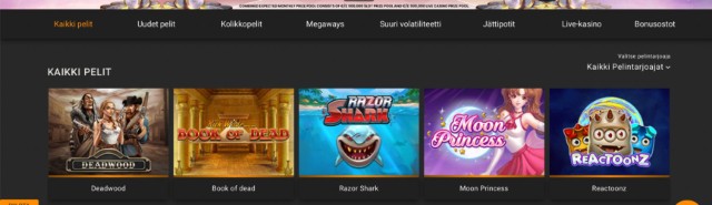 VegaDream Casino Pelit