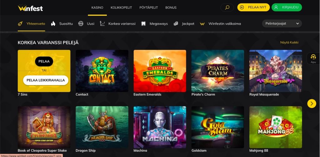 Winfest Casino Pelit